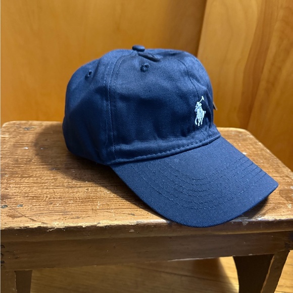 Polo by Ralph Lauren Navy Blue Chino Fabric Baseball Cap Hat NWT - Picture 2 of 9